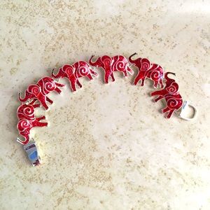 Red elephants bracelet